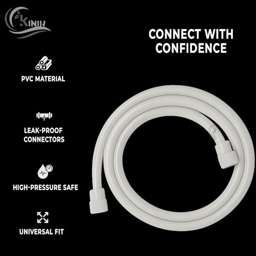 KINIK PTMT White Connection Pipe 1.5 Meter | Hot & Cold Water Inlet Hose for Wash Basin, Geyser, Kitchen Sink & Flush Tank | Flexible, Leak-Proof & Rust-Free - Image 4