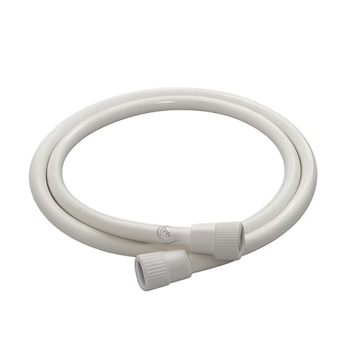 KINIK PTMT White Connection Pipe 1.5 Meter | Hot & Cold Water Inlet Hose for Wash Basin, Geyser, Kitchen Sink & Flush Tank | Flexible, Leak-Proof & Rust-Free - Image 1