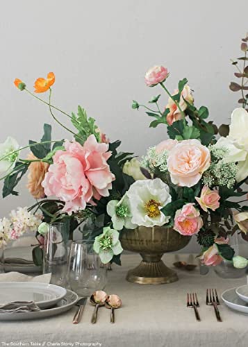 Accent Decor Distressed Gold Metal Compote Bowl | Gold Compote Vase l Lita Metal Vase l Indoor and Outdoor Compote for Any Event - Image 3