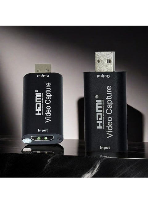 بطاقة التقاط فيديو HDMI، بطاقة التقاط مطورة بدقة 1080 بكسل بمعدل 60 إطارًا في الثانية، محول التقاط الصوت لبطاقة Cam Link HDMI إلى USB 2.0 للألعاب والبث المباشر ونينتندو سويتش وبلاي ستيشن 3/4 وإكس بوكس
