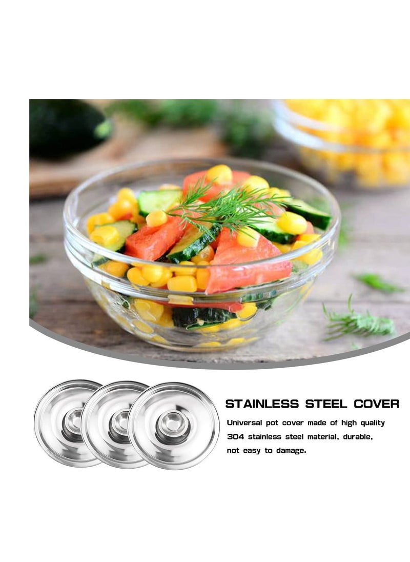 Stainless Steel Pot Cover, Heavy duty Stainless Steel ss Lid, Universal Lid Pots Pans Replacement Accessories, 6.3IN for Pan Lid Bowl Cover, 16cm  - Image 2