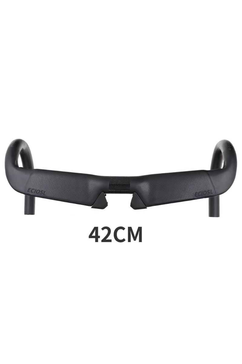 مقود دراجة طريق من ألياف الكربون الكاملة T1000 بطول 42 سم، مقود رياضي للدراجات الهوائية، مقود هوائي منحني للدراجات الهوائية A