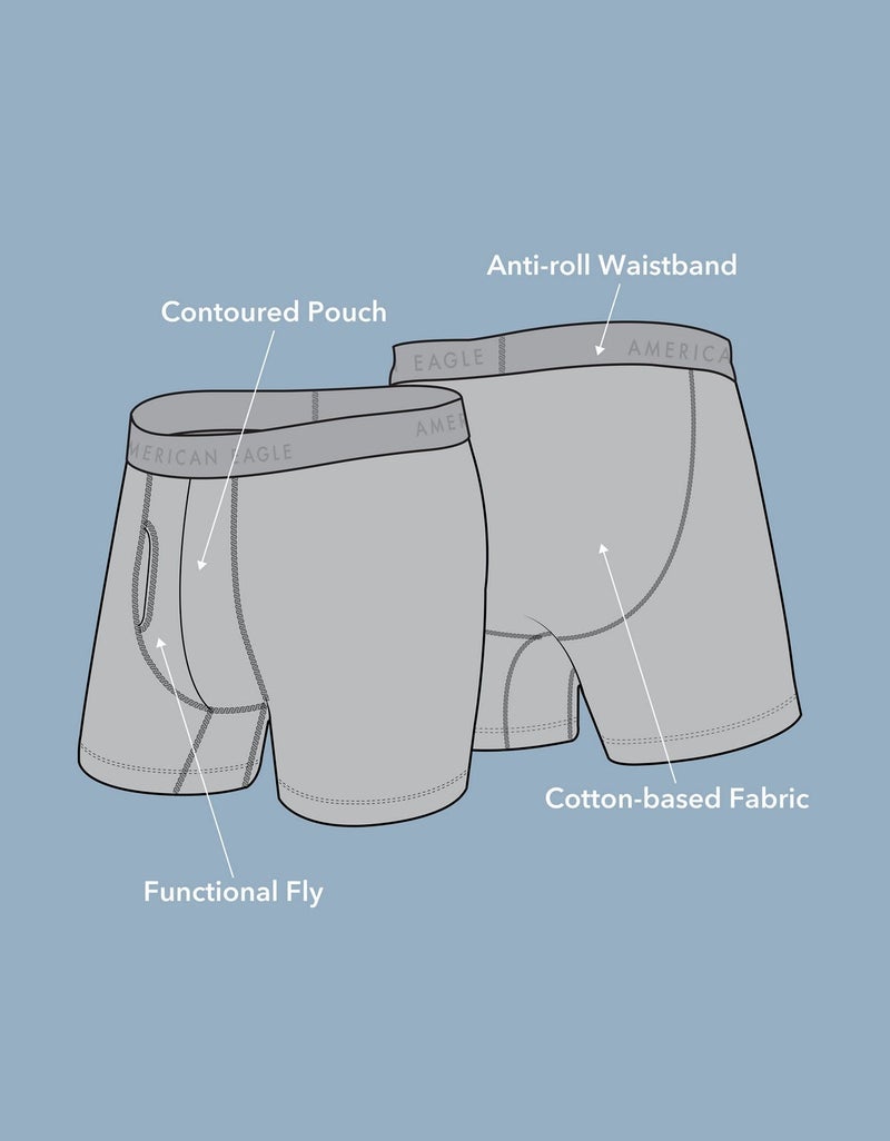 American Eagle AEO Heather 6" Classic Boxer Brief - Image 4