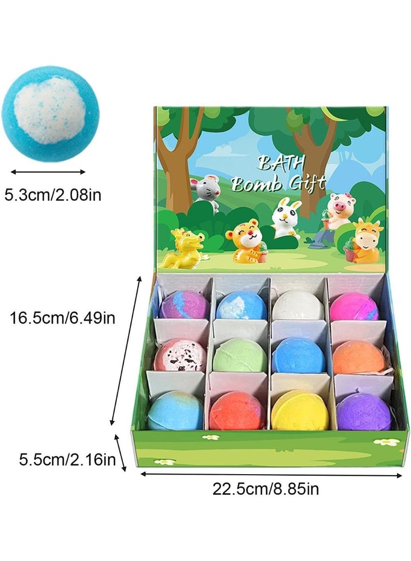 Bath 12 Pieces  Bombs for Kids, Handmade  Bombs with Surprise Toys Inside, Soda Salt Balls, Natural Organic Earth and Sea Bubble s Fizzy Toys to Moisturize Dry Skin for Boys and Girls - Image 4
