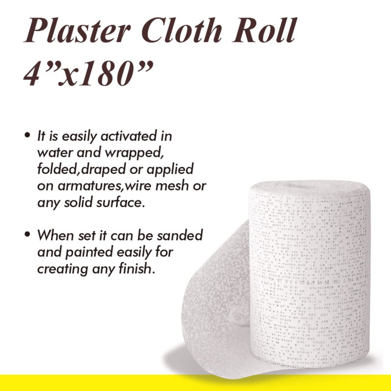 Falling in Art Plaster Cloth Rolls, 500gsm Plaster Strip, Plaster Gauze Bandages for Craft Projects, Mask Making, Belly Casts, Body Molds, 4inch x180inch, Single roll - Image 4