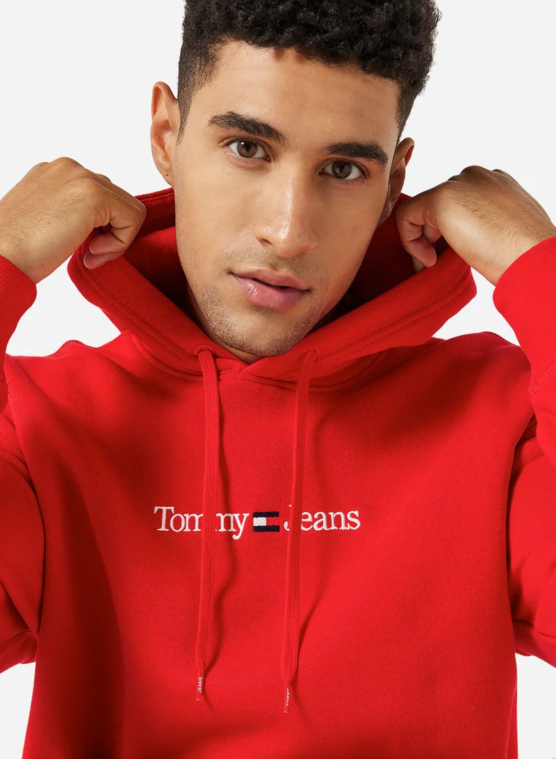 TOMMY JEANS Logo Organic Cotton Relaxed Hoodie
