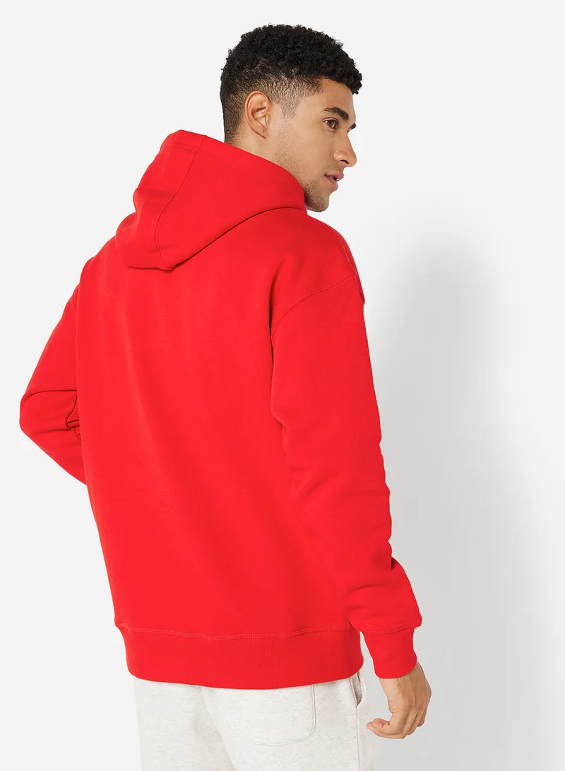 TOMMY JEANS Logo Organic Cotton Relaxed Hoodie