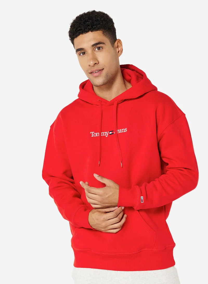 TOMMY JEANS Logo Organic Cotton Relaxed Hoodie