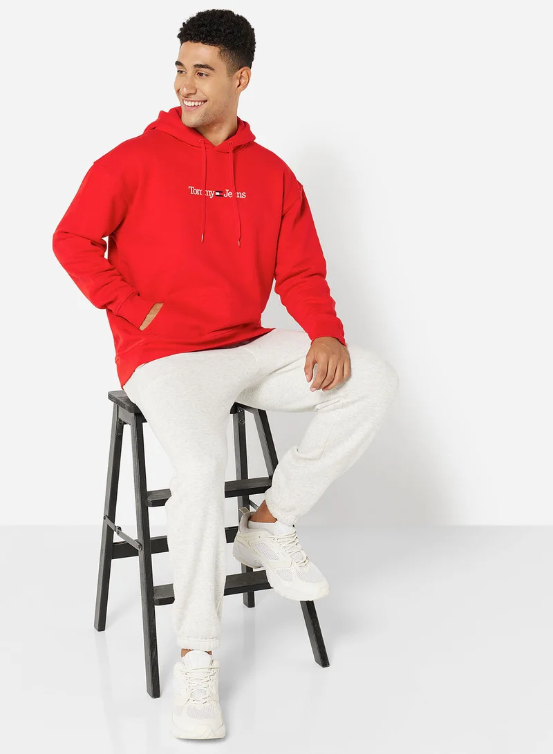 TOMMY JEANS Logo Organic Cotton Relaxed Hoodie