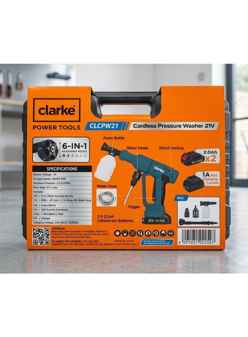 كلارك Cordless Pressure Washer 21V - Image 3