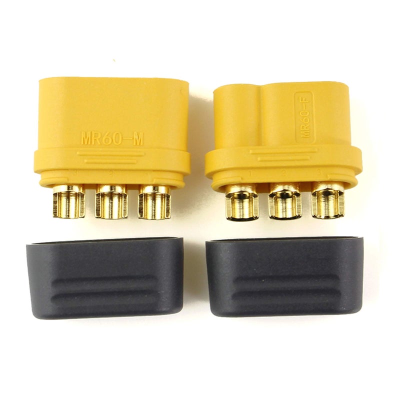 SoloGood 10 Pairs Amass MR60 Plug Female Male 35mm Bullet Connector with Sheath for RC Battery Motor ESC Connection - Image 3