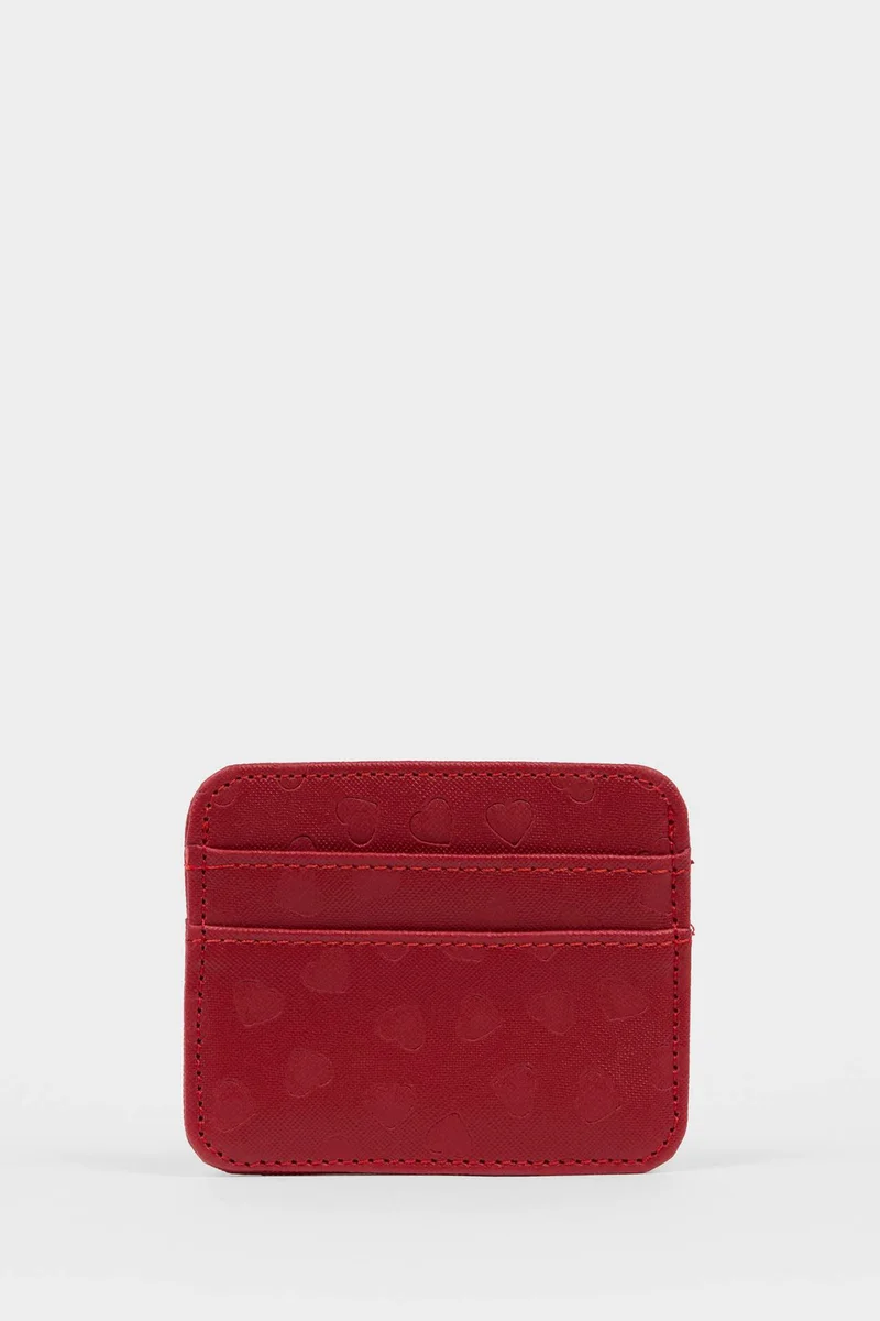 Woman Faux Leather Business Card Wallet