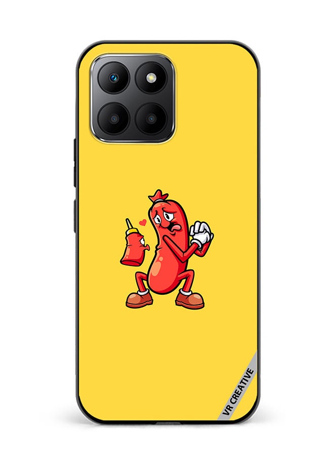 VR CREATIVE Protective Case Cover For Honor 70 Lite Ketchup Love Sausagel Design Multicolour - Image 1