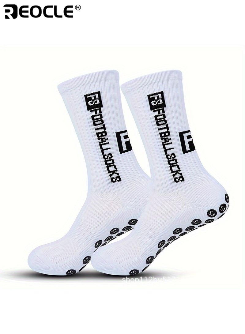 ريوكل ٥ جوارب كرة قدم رجالية نعل منشفة غير قابلة للانزلاق جوارب رياضية طاردة للرطوبة مقاومة للصدمات وقابلة للتنفس تصميم مناسب لرياضات مثل كرة القدم كرة السلة التزلج الرجبي - Image 3
