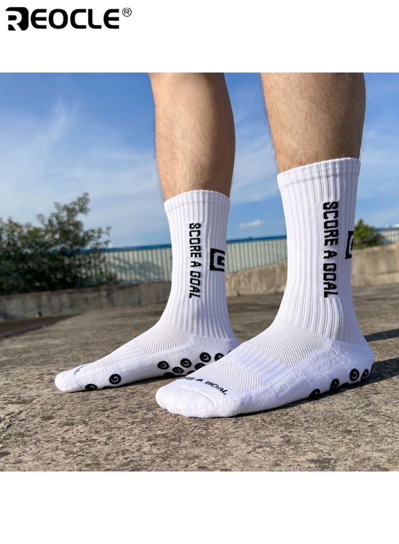ريوكل ٥ جوارب كرة قدم رجالية نعل منشفة غير قابلة للانزلاق جوارب رياضية طاردة للرطوبة مقاومة للصدمات وقابلة للتنفس تصميم مناسب لرياضات مثل كرة القدم كرة السلة التزلج الرجبي - Image 2