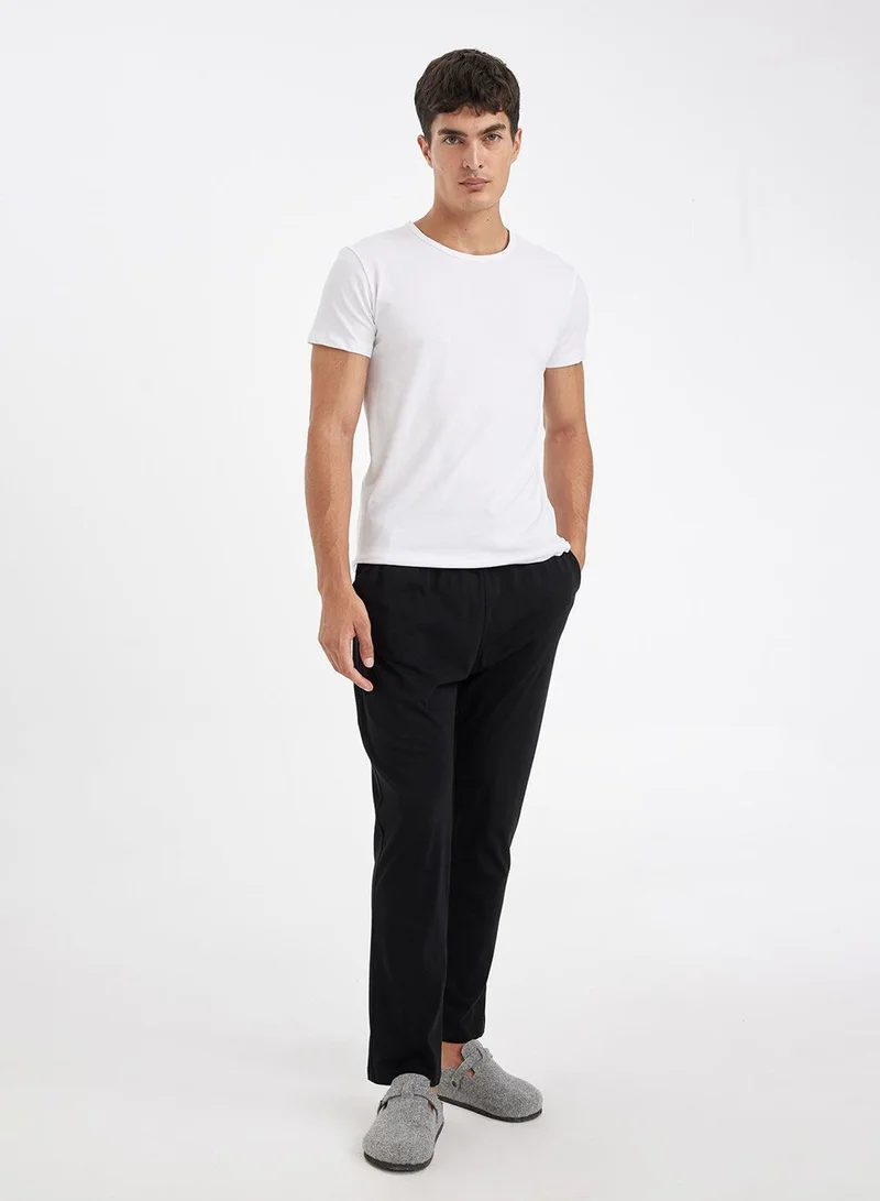 DeFacto Regular Fit Drawstring Straight Leg Pajama Bottoms With Pockets