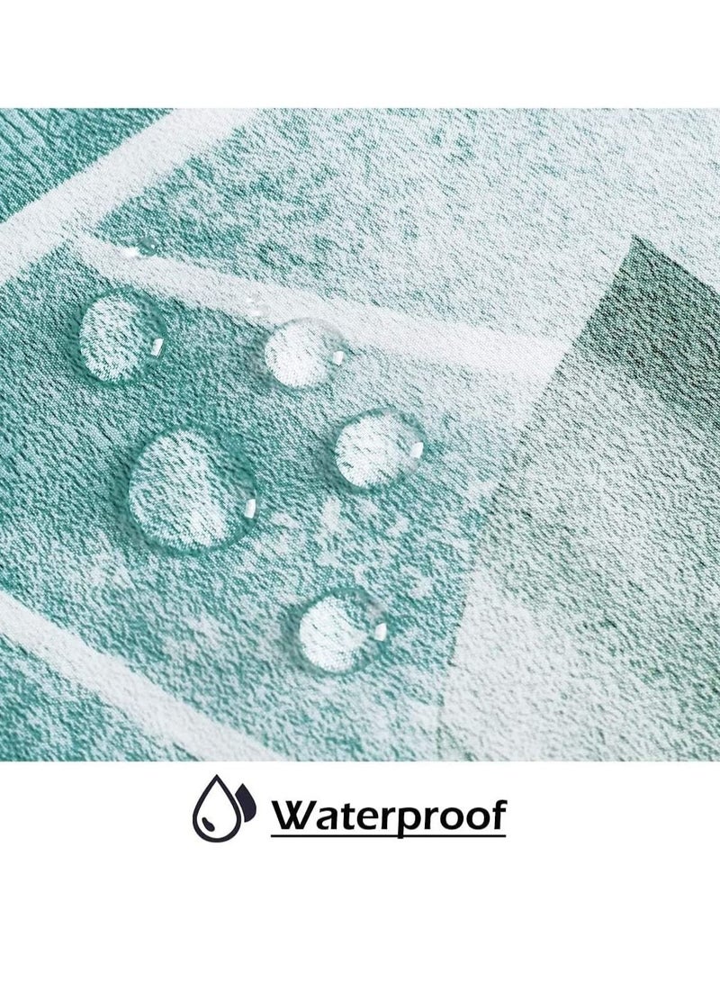 Dubkart Waterproof Fabric Plant Shower Curtain for Bathroom with 12 Hooks, Tropical Green Plant Shower Curtain for Laundry room,180x200cm, - Image 4