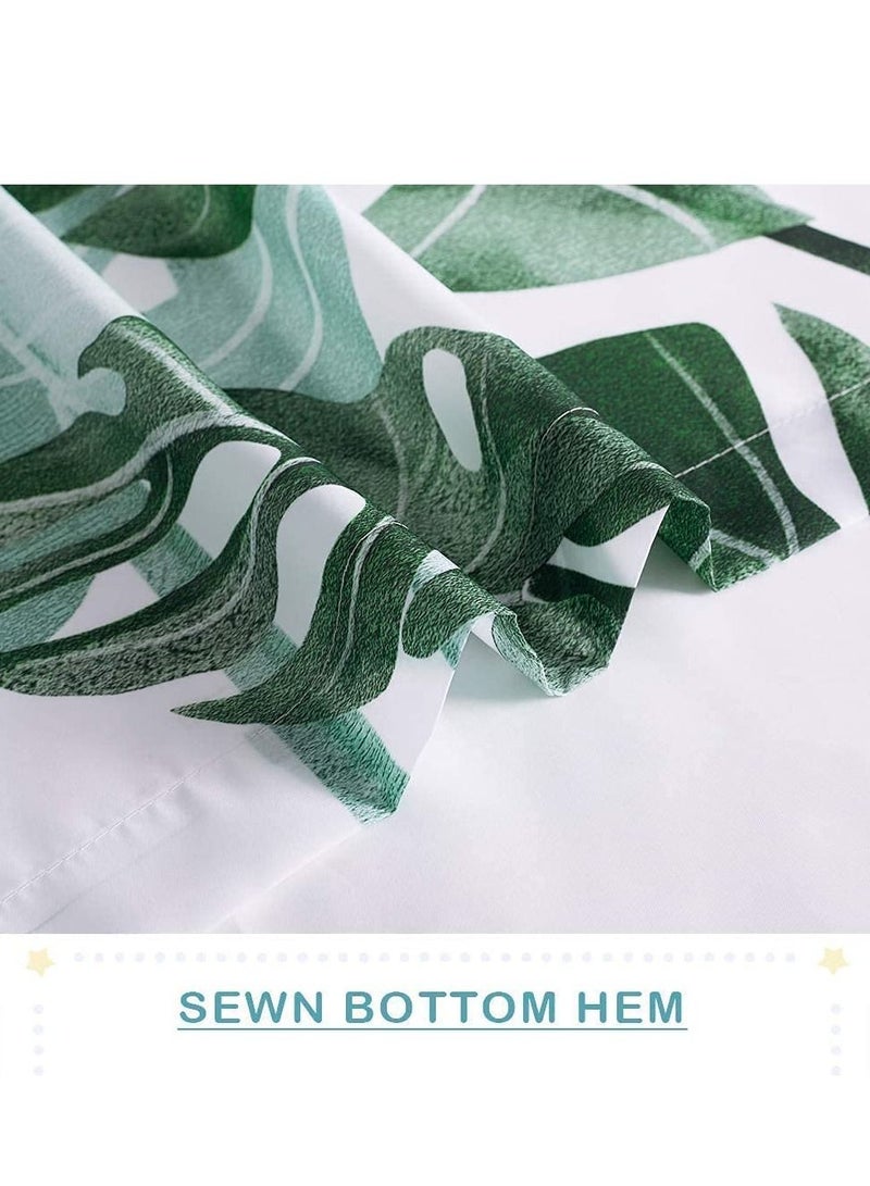 Dubkart Waterproof Fabric Plant Shower Curtain for Bathroom with 12 Hooks, Tropical Green Plant Shower Curtain for Laundry room,180x200cm, - Image 5