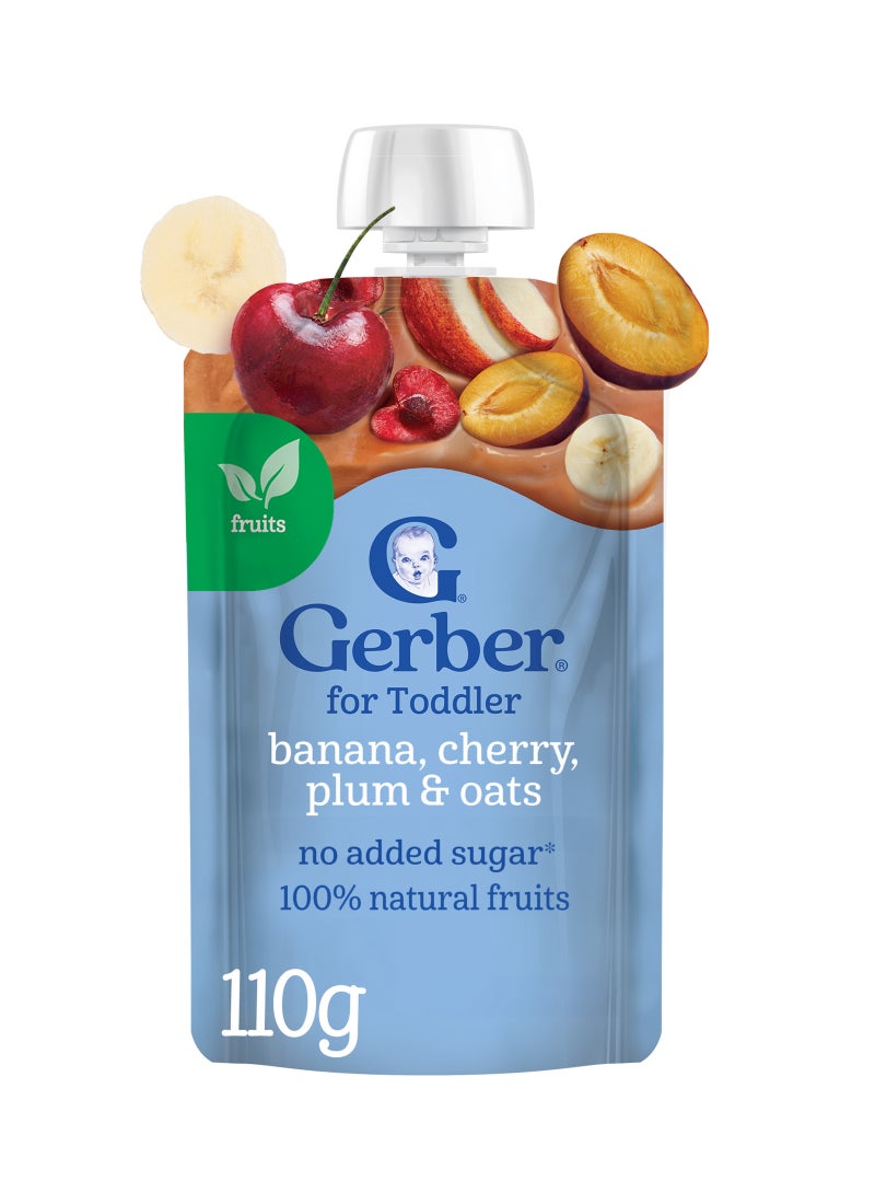 Gerber Banana Cherry Plum And Oats Puree Pouch - Image 3