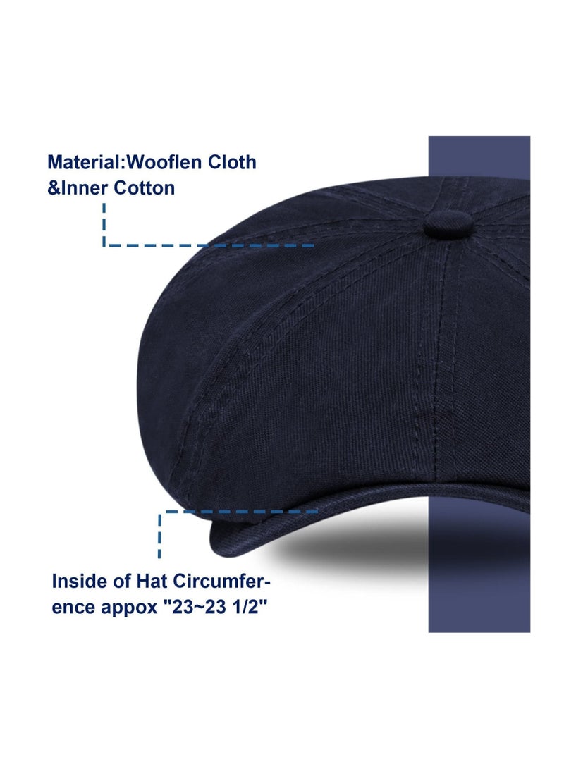 Captaintech 2 Pack Newsboy Hats for Men Classic 8 Panel Wool Blend Ivy Hat - Image 2