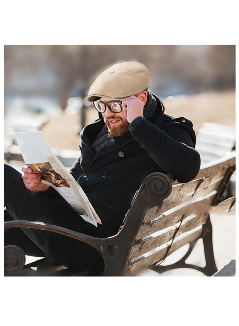 Captaintech 2 Pack Newsboy Hats for Men Classic 8 Panel Wool Blend Ivy Hat - Image 5