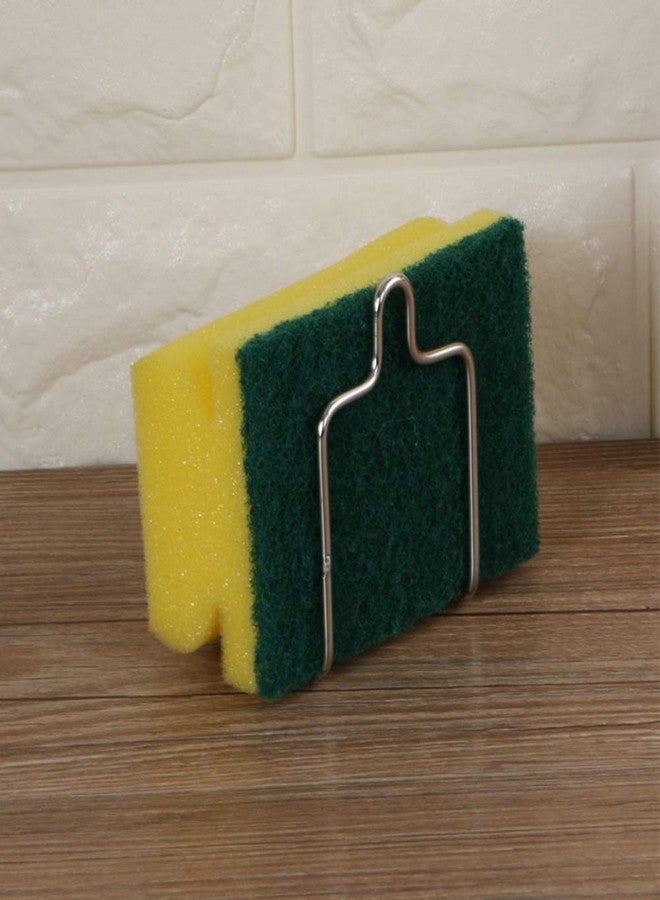 Saycker Stainless Steel Kitchen Sink Caddy Sponge Holder with Suction Cups Kitchen Organizer Rack (size:7.4cm x 6cm) - Image 5