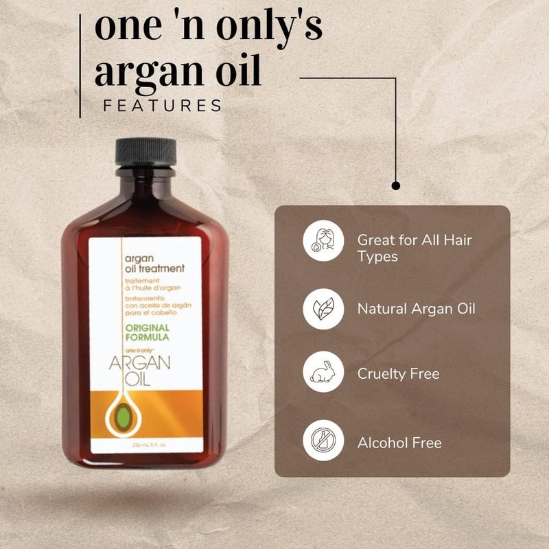 One N Only One 'n Only Argan Hair Oil, Lightweight, Non-Greasy Formula for All Types of Natural Hair, Wigs and Extensions. Adds Shine, Helps Tame Frizz 60 ml (2 oz) Convenient Travel - Image 4