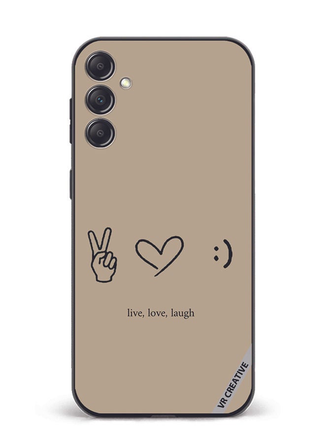 VR CREATIVE Protective Case Cover For Samsung Galaxy M14 Live Love Laugh Design Multicolour - Image 1