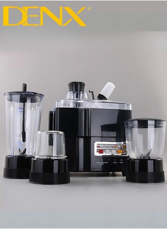 Denx 4-In-1 Food Processor With 29 Functions (Blender, Grinder, Food Processor, Chopper) | 1 Liter | 800 Watts | Dx2500 - Image 2