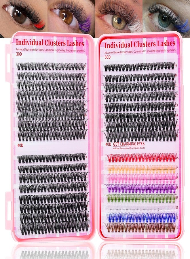 RITALASH Lash Clusters Colored Lashes Clusters Wispy Eyelash Clusters Cluster Eyelash Extensions Pestañas Postizas Naturales Cluster Lashes Soft Lash Extension at Home for Beginners(30D+40D+50D+40D Colored) - Image 1