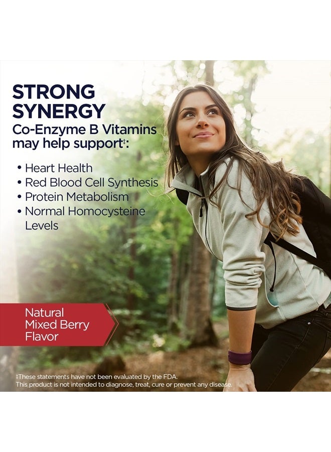 KAL Vitamin B-6 B-12 Methyl Folate ActivMelt, Vitamin B Supplement, Heart Health, Energy and Red Blood Cell Support with Methyl B12 and DFE Folic Acid, Natural Berry Flavor, 60 Servings, 60 Micro Tabs - Image 4