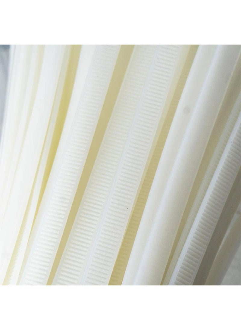 Master 505351 Plastic Cable Tie Velcro Clamp 2.5X150 mm White (100 Pieces)  - Image 2