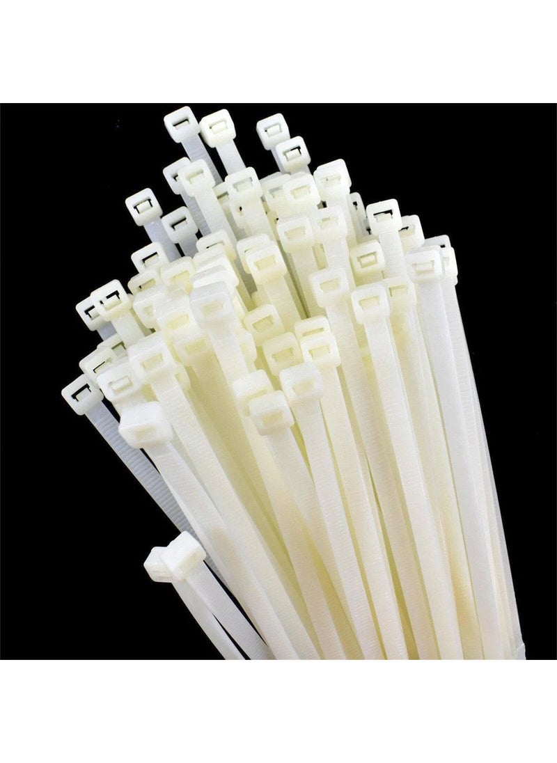 Master 505351 Plastic Cable Tie Velcro Clamp 2.5X150 mm White (100 Pieces)  - Image 3