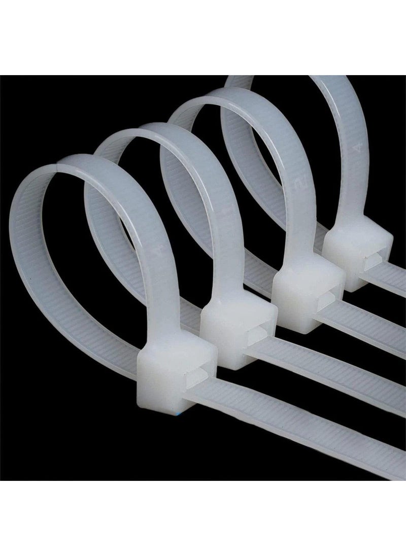 Master 505351 Plastic Cable Tie Velcro Clamp 2.5X150 mm White (100 Pieces)  - Image 4