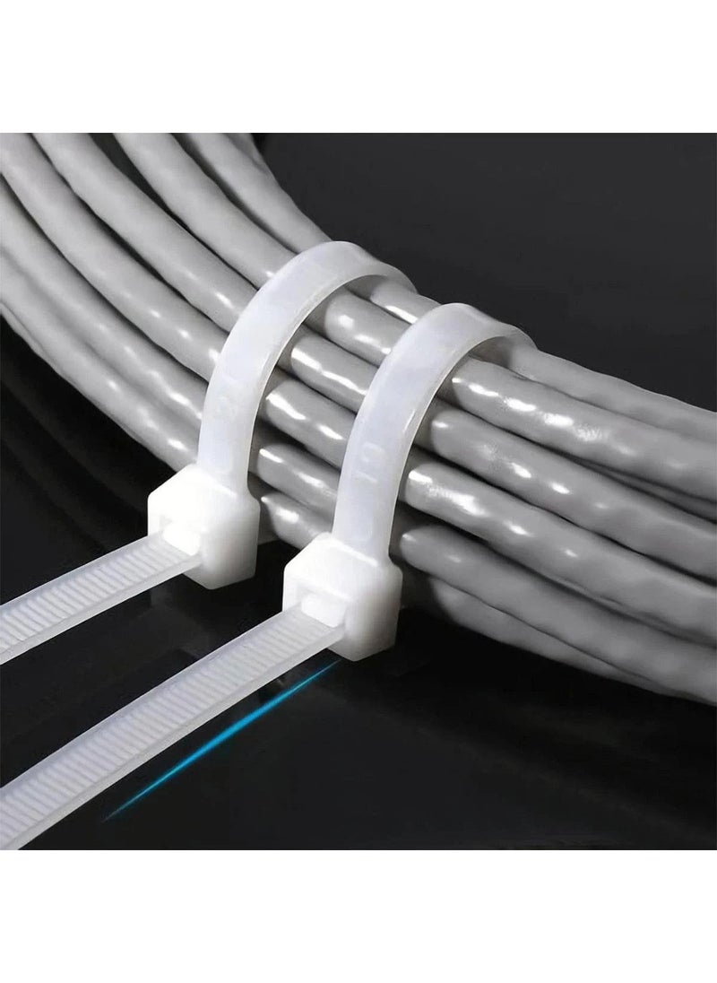 Master 505351 Plastic Cable Tie Velcro Clamp 2.5X150 mm White (100 Pieces)  - Image 5