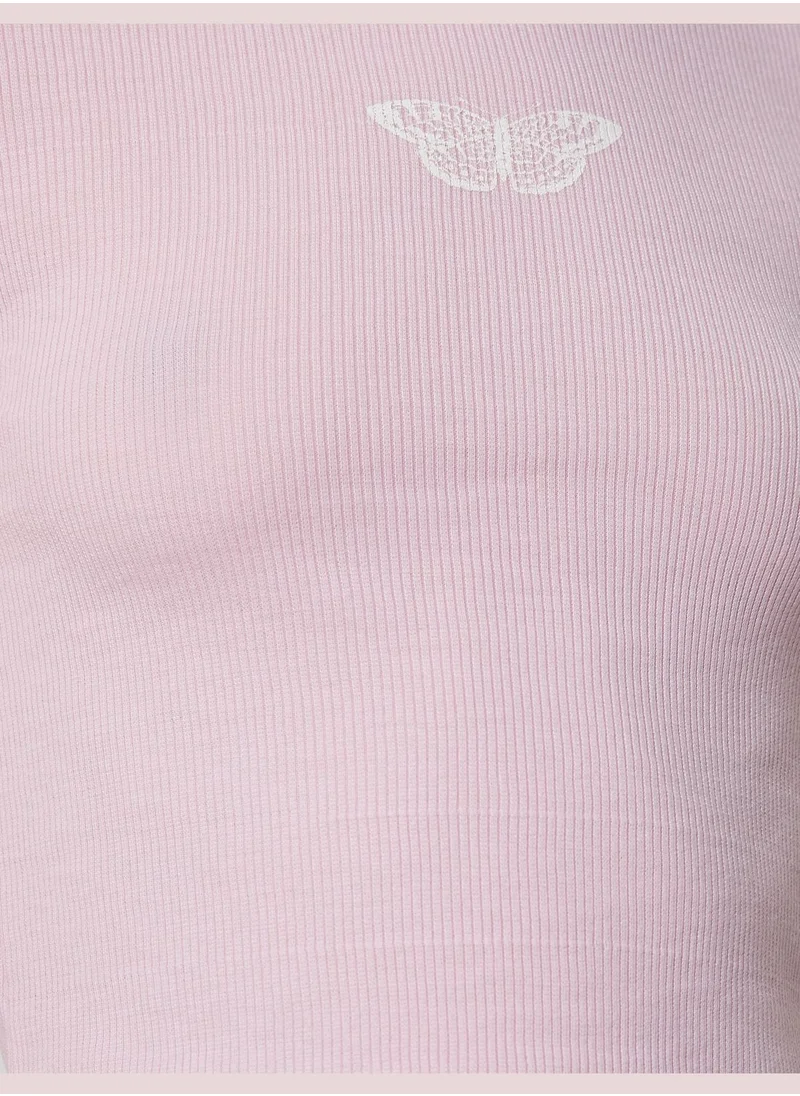KOTON Printed Short Sleeve Crew Neck T-Shirt