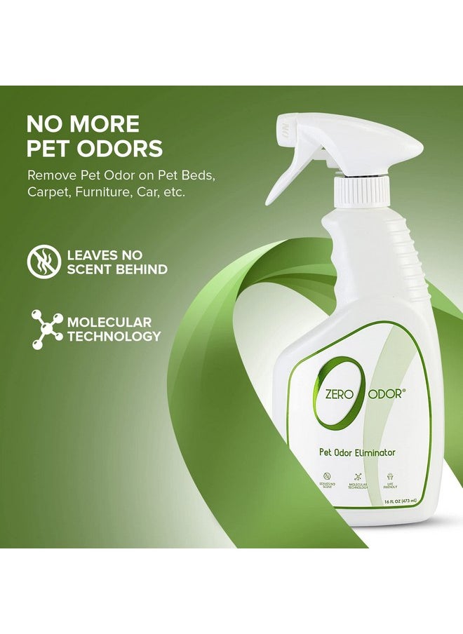 Zero Odor Zero Odor - Pet Eliminator Permanently Eliminate Air & Surface Odors - Patented Molecular Technology Best For Carpet, Furniture, Beds Smell Great Again (Over 400 Sprays Per Bottle)  - Image 2