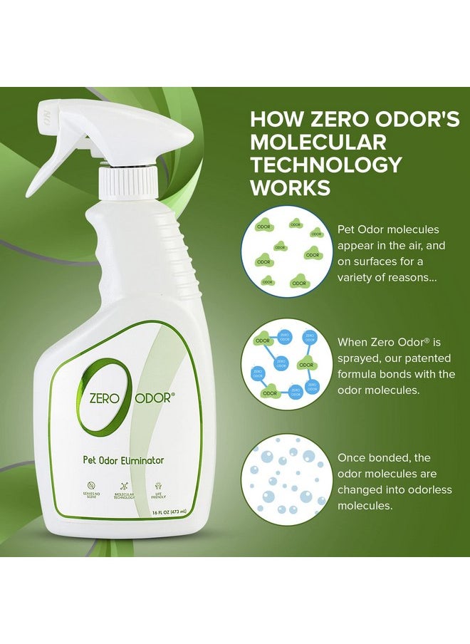 Zero Odor Zero Odor - Pet Eliminator Permanently Eliminate Air & Surface Odors - Patented Molecular Technology Best For Carpet, Furniture, Beds Smell Great Again (Over 400 Sprays Per Bottle)  - Image 5