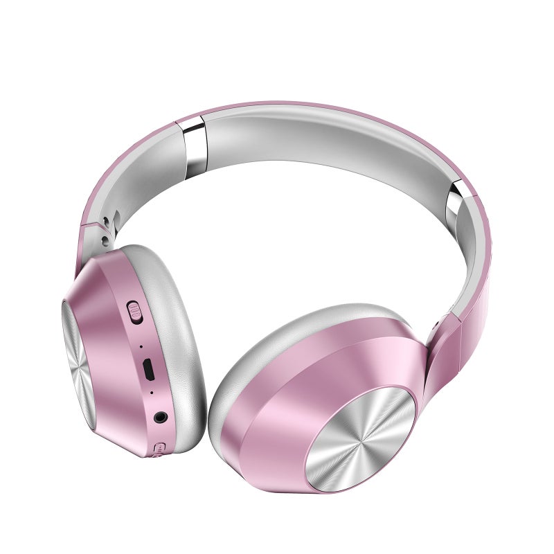 Over Ear Music Headset BT5.0 Wireless Headphones With Microphone - Real-Time Audio Monitoring For Focused Memorization - Noise Reduction Call Center Earphone For Computers Phones - Image 5