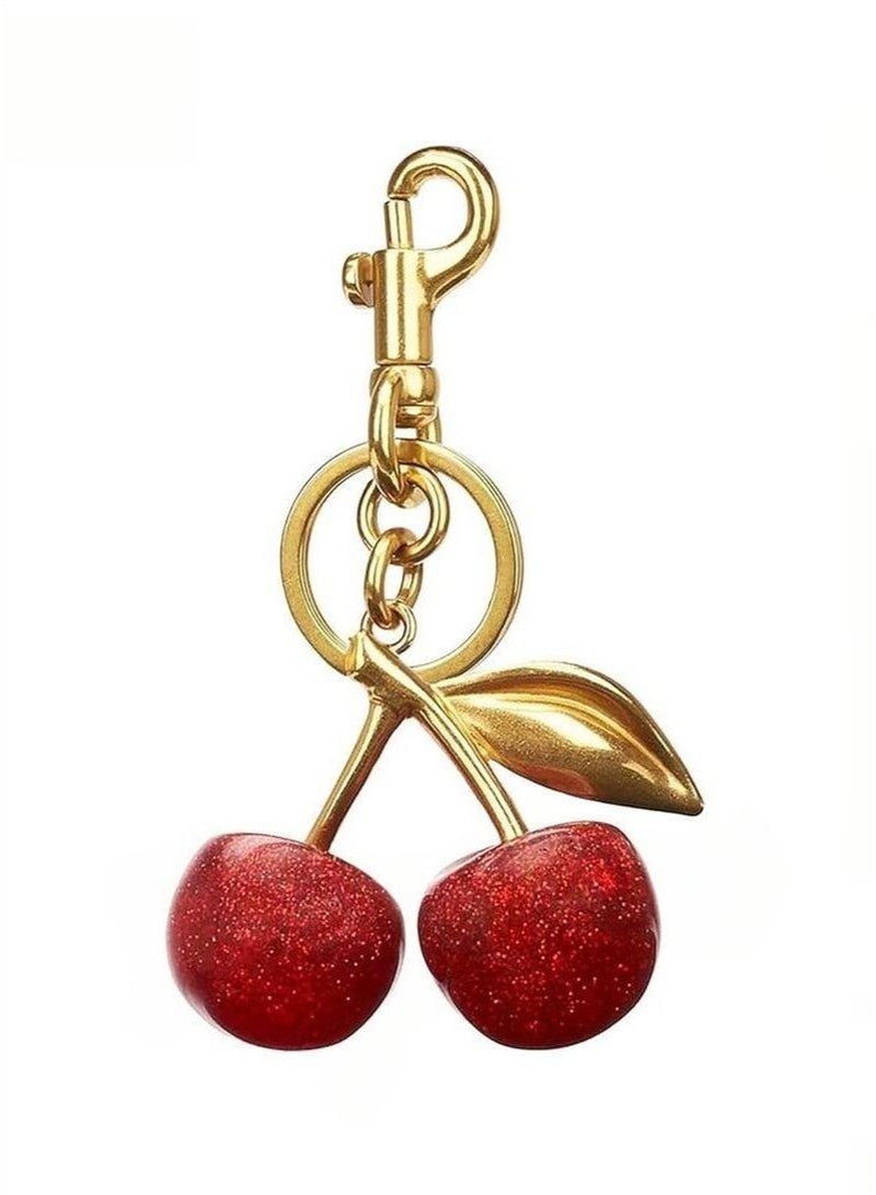 bbdd Cherry Bag Charm Purse Charms Keychain- Car Cherry Accessories Bag Accessory keychians Gifts for Women Purses Bags Handbags Wallets Backpacks - Image 2