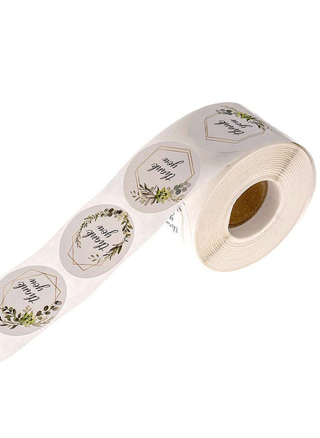 Wownect Leaf Design Thankyou Sticker Round [1inch][1000 Stickers] Labels For Envelope Seals Packing Seals cards Gift Boxes Shopping Bags Bouquets Cardboard Decoration  - Image 3