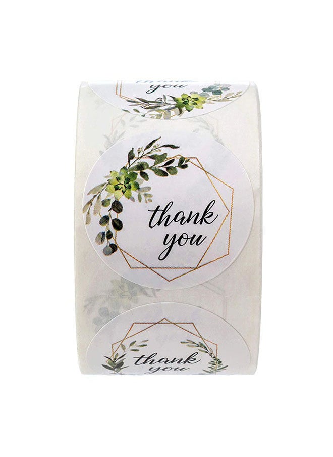 Wownect Leaf Design Thankyou Sticker Round [1inch][1000 Stickers] Labels For Envelope Seals Packing Seals cards Gift Boxes Shopping Bags Bouquets Cardboard Decoration  - Image 5