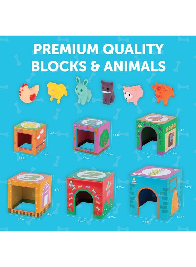 Play Brainy Farm Animal Sorting And Stacking Toys For Toddlers Ages 1-3 - 6 Sets Of Animal Stacking Blocks Toddler Toys For Girls And Boys For Preschool Concepts & Early Learning Baby Gifts  - Image 3