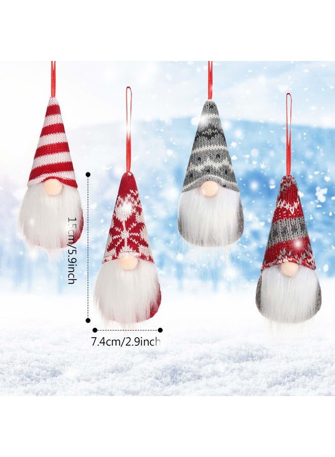 Sumind 8 Styles Christmas Santa Gnomes Ornaments Handmade Scandinavian Santa Elf Plush Dolls Hanging Santa Christmas Decorations(8 Pieces) - Image 2