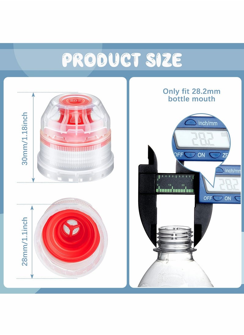 SYOSI - Push Pull Replacement Caps Reusable Colorful Plastic Soda Twisted Water Bottle Lid Top Suitable for  Sport Bottle Cap, Red Yellow and Blu 28 mm 30 Pcs - Image 1