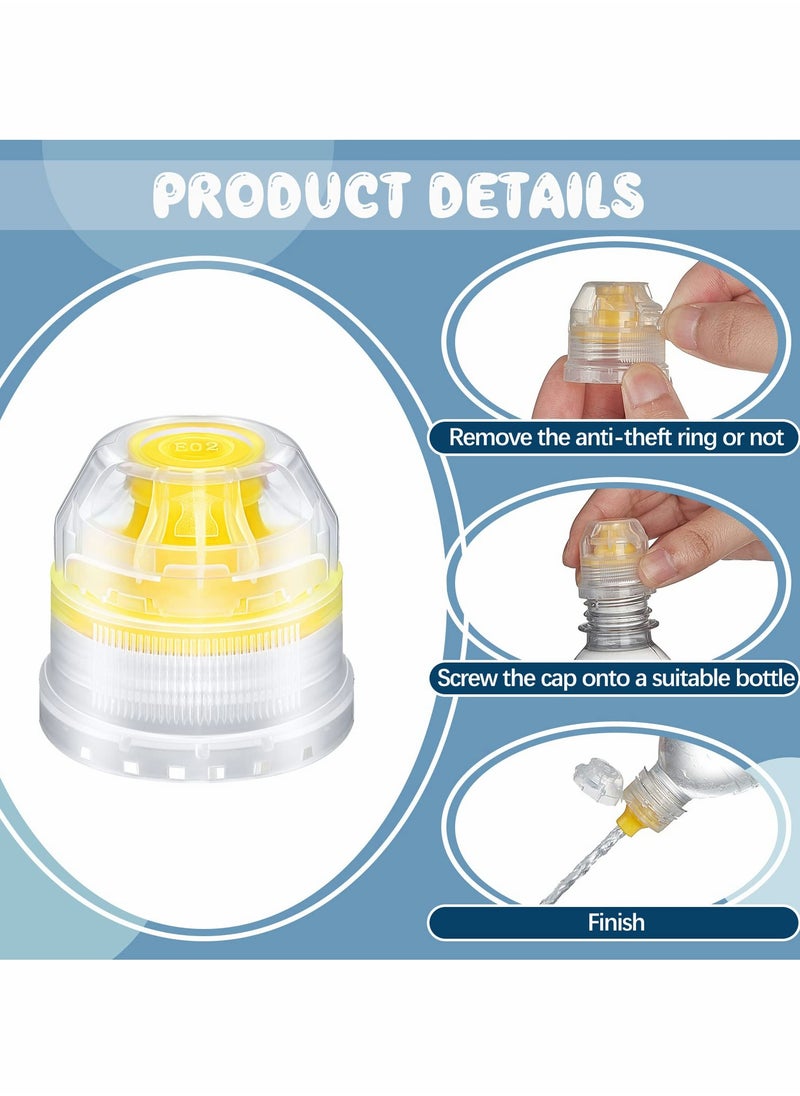 SYOSI - Push Pull Replacement Caps Reusable Colorful Plastic Soda Twisted Water Bottle Lid Top Suitable for  Sport Bottle Cap, Red Yellow and Blu 28 mm 30 Pcs - Image 1