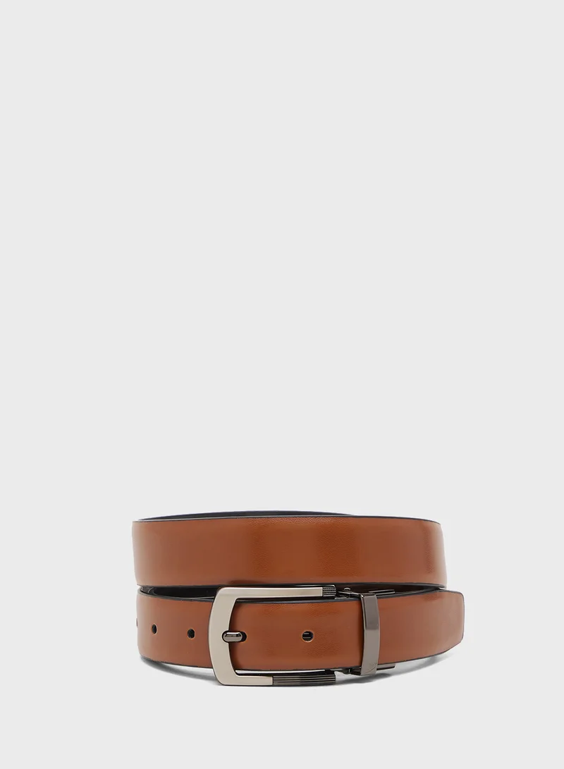 Robert Wood Genuine Leather Reversible Formal Belt
