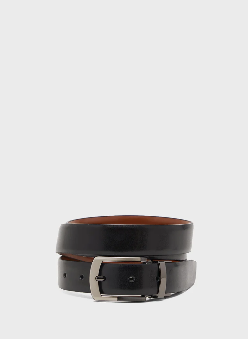 Robert Wood Genuine Leather Reversible Formal Belt
