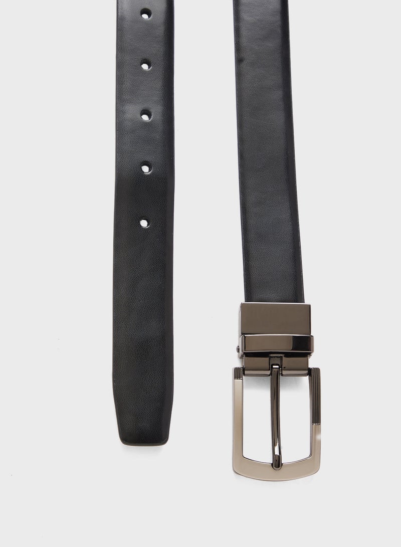 Robert Wood Genuine Leather Reversible Formal Belt - Image 4