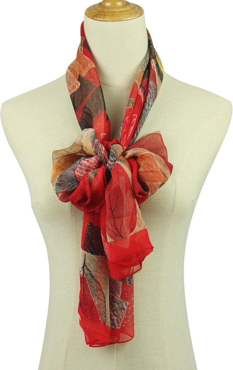 PANTONIGHT Long Chiffon Sheer Scarf Gradient Shaded Colors Lightweight Scarf For Womens - Image 3